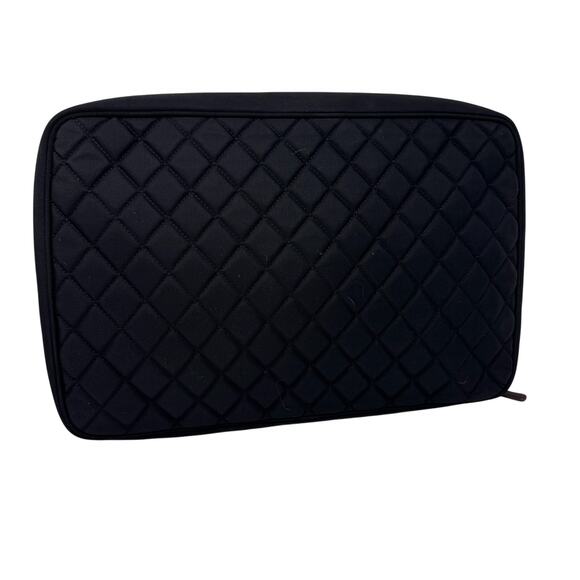 Chanel Quilted Nylon Laptop Case Black Burgundy Limited Edition 2012 - Picture 5 of 11